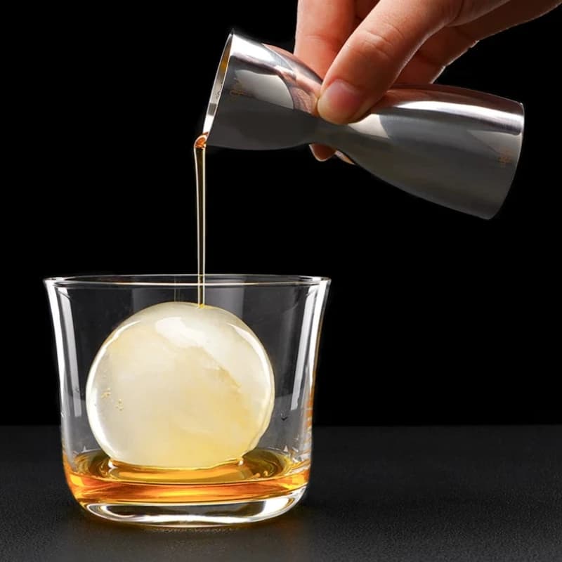 30/45ML Double Cocktail Jigger with Measurements Inside Stainless Steel Measure Head Bar Party Wine Jigger Shaker Cocktail Tools