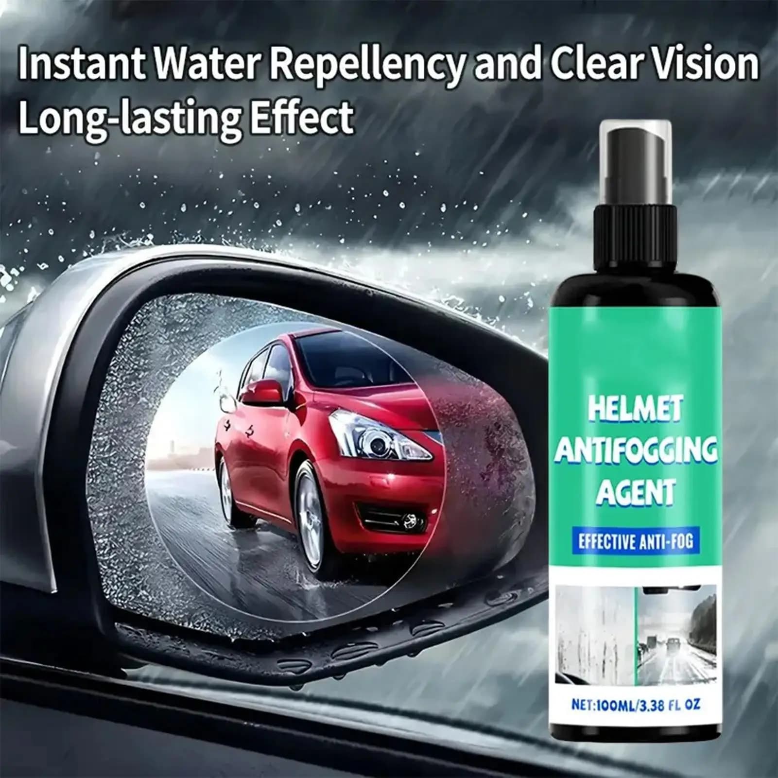 Anti-fog spray for glasses Detergent for lenses 100ml visor for helmet Glasses Kit for cleaning windscreen Moto Ski swim mask Defogger