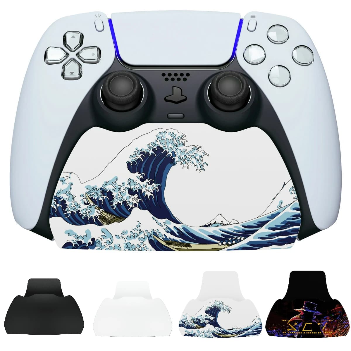 Espositore per controller PlayVital per PS5, supporto da scrivania per accessori per gamepad con cuscinetti in gomma per controller PS5 - 4 colori