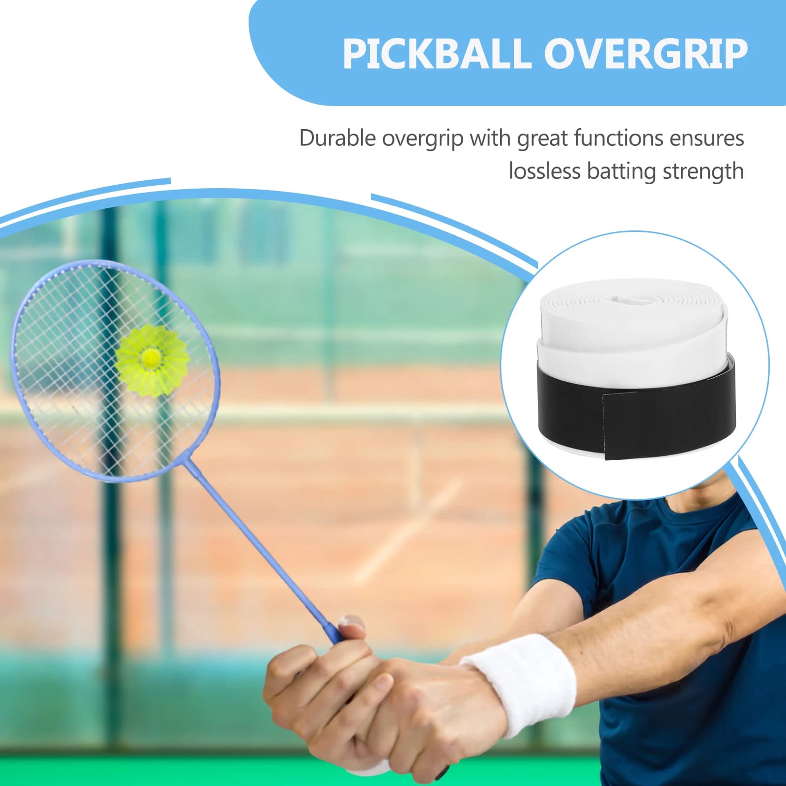 10 pcs White Pu Soft Non-slip Absorbent For Tennis Badminton Squash sweat band Grip Badminton Overgrip Tennis Rack