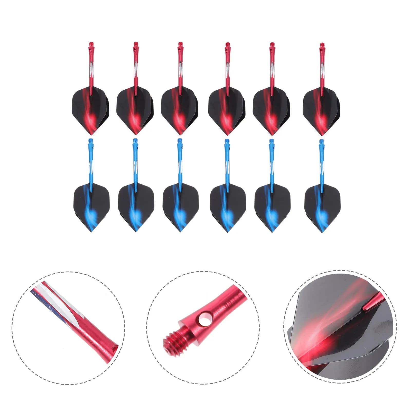 Set di Alette per Freccette Monopezzo Resistenti con Punte Flessibili per Principianti, Pratica di Lancio, Sport Indoor