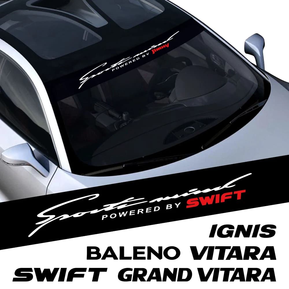 For Suzuki Swift SX4 Jimny Ignis Alto Samurai Baleno Grand Vitara Celerio Ciaz Ertiga Car Windshield Decal Sticker Accessories