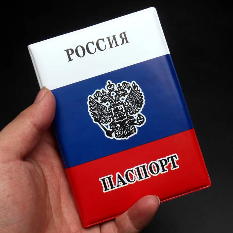 Custodia per passaporto con bandiera russa Custodia in PVC per passaporti Custodia per passaporto con stampa UV a colori