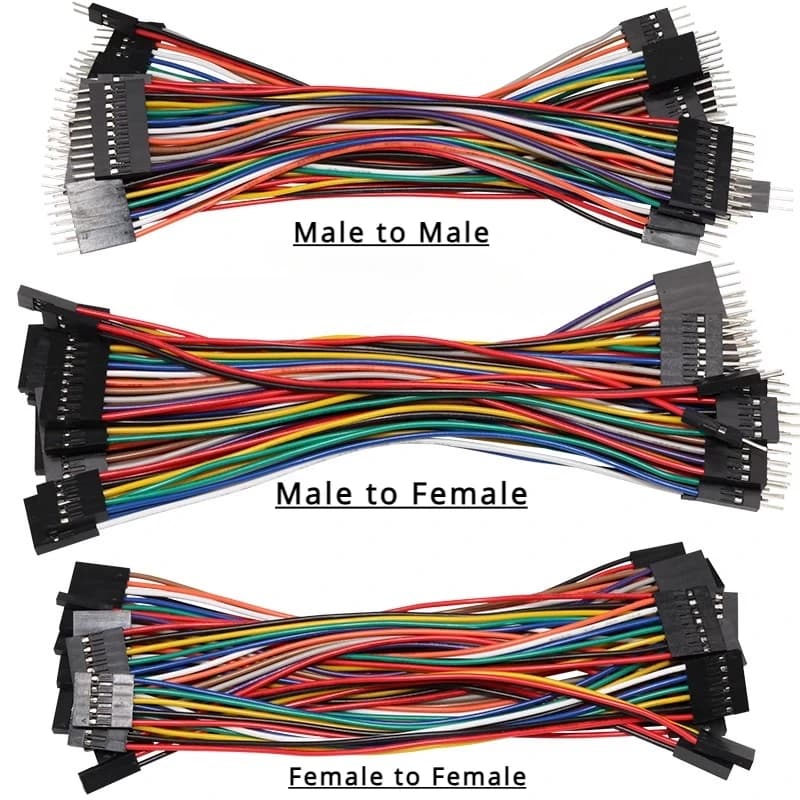 10PCS 2.54MM Passo Filo Dupont Linea Femmina a Femmina 1P2 3 4 5 6 Pin Dupont connettore del cavo JUMPER CAVO PER PCB stampante 3D