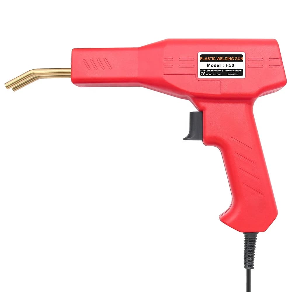 Hot H50 50W Pistola per saldatura di plastica Cucitrice a caldo Pistola per saldatore di plastica Kit di strumenti per saldatura a mano per riparazione plastica Strumento diagnostico per auto