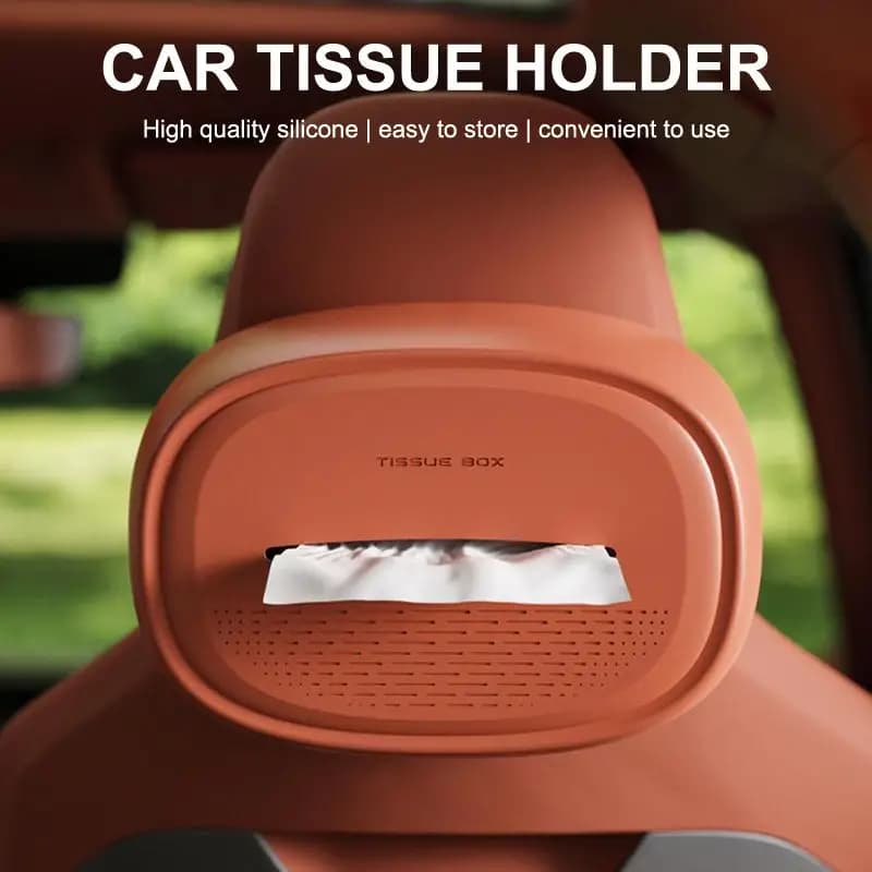 Porta Fazzoletti Auto in Silicone, Organizzatore Universale per Sedile Posteriore, Visiera Parasole e Bracciolo