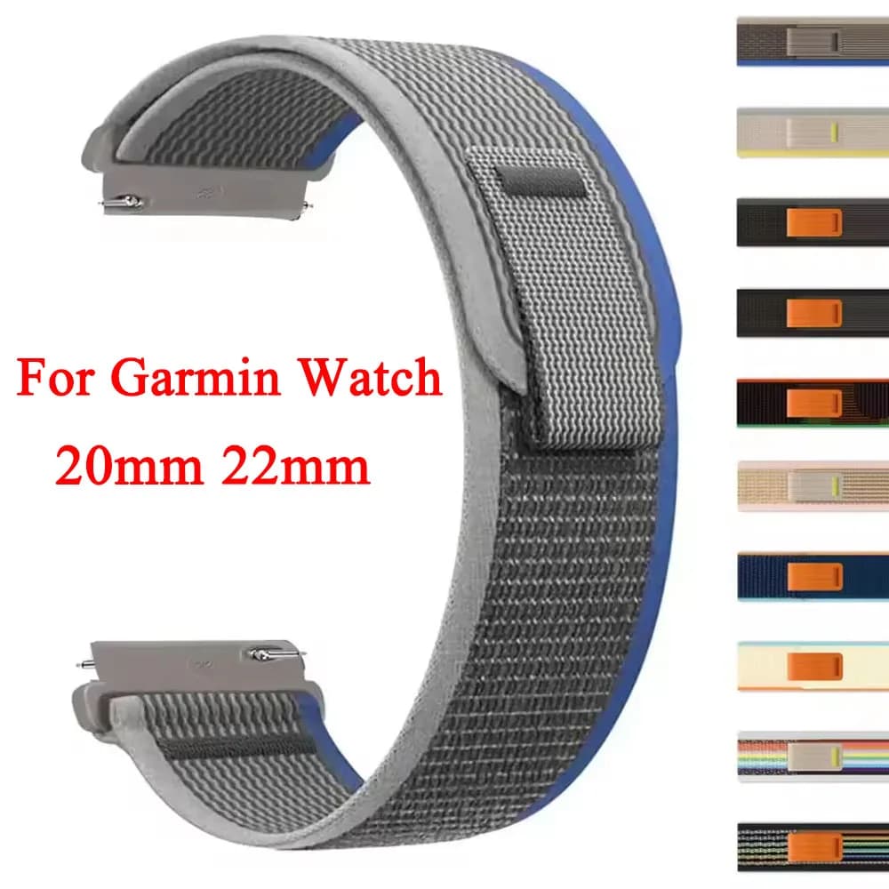 Fascia in nylon per Garmin Venu 3/2 Vivoactive 4/5/6 20mm 22mm cinturino Forerunner 970 570 255 265 570 245 645 745 braccialetto Trail Loop