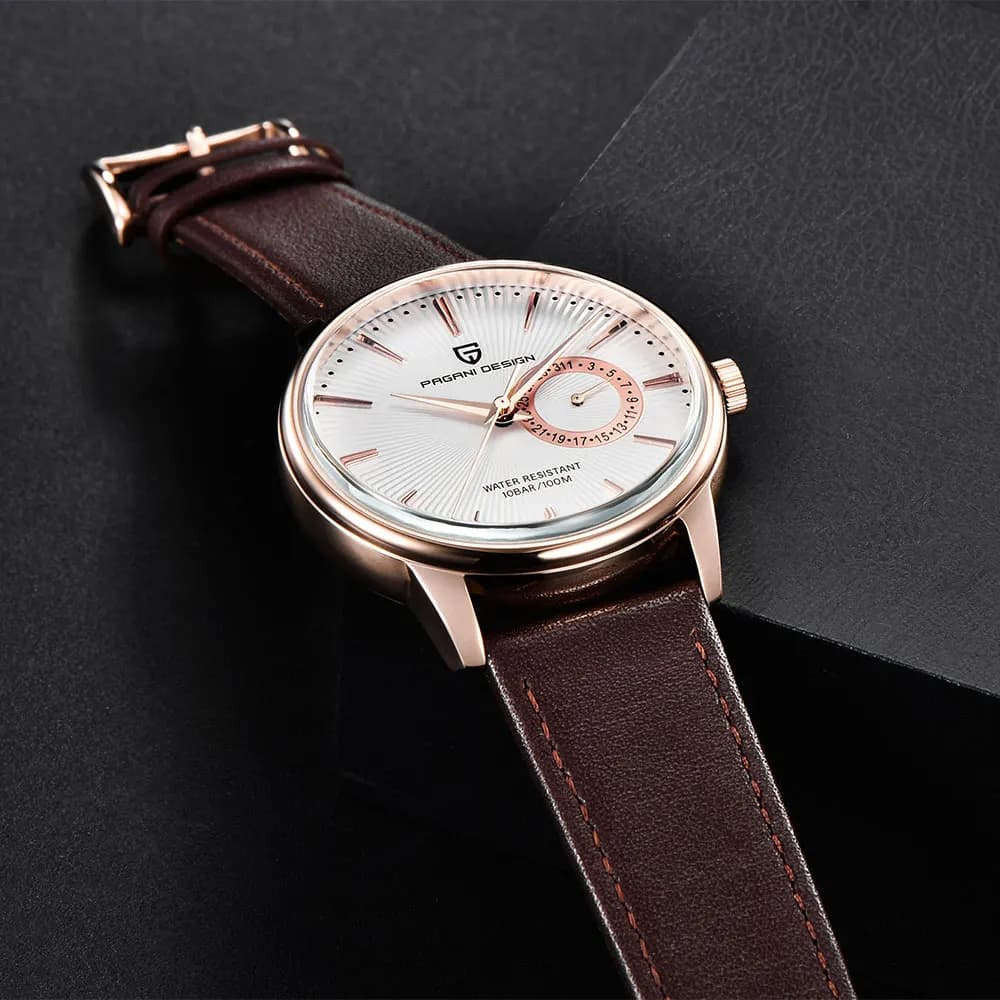 PAGANI DESIGN Nuovo 1654 Orologio da uomo Top Brand 40mm Orologio da polso al quarzo Acciaio inossidabile Orologi impermeabili in pelle Relogio Masculino