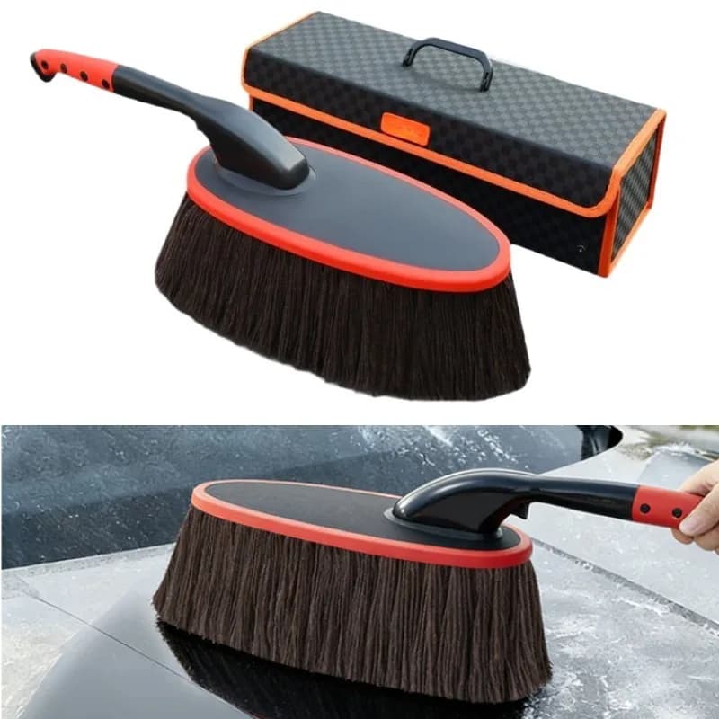1pcs Scalable Rotating Wax Brush Car Dust Duster Car Dust Dust-removing Car-washing Mop Brush Cleaning Tool