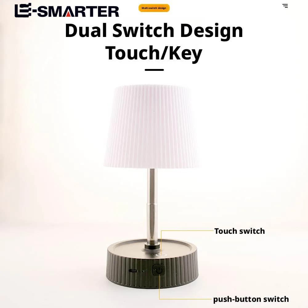 Lampada da scrivania ad energia solare Cortile esterno Atmosfera impermeabile Luce notturna Ricarica USB Luce di emergenza portatile da campeggio