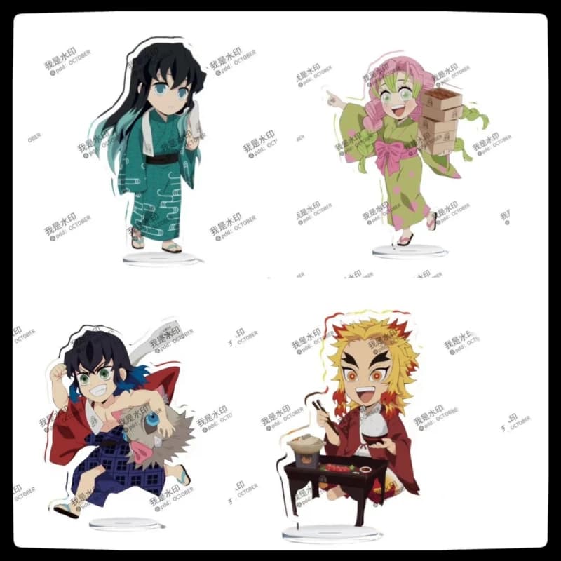 demone slayer giocattoli periferici Mitsuri Muichiro Inosuke Flame Pillar Kasumi Pillar personaggi anime ornamenti bambole regali di Halloween