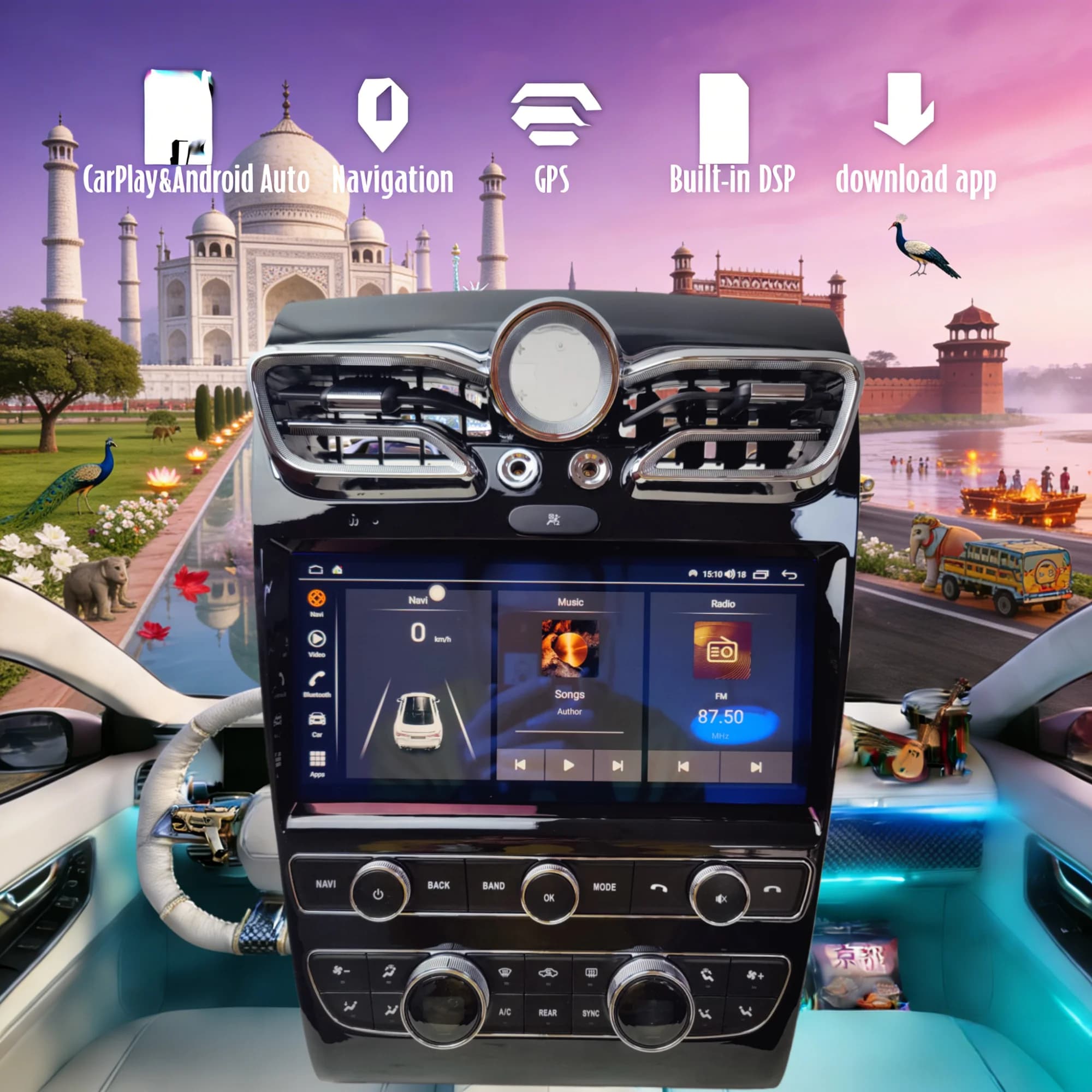Autoradio Android 14 da 10.9 Pollici con Carplay per Bentley Flying Spur Continental GT 2005-2019, GPS, Lettore Multimediale Stereo, Unità di Testa