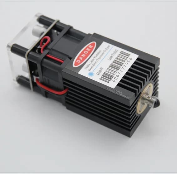 Nuovo Modulo Laser a Fibra Blu ad Alta Potenza 450nm 4.5W 5W 5000mW 12V con Spot Rotondo per Incisione e Taglio Fai-da-Te, Focalizzabile, per ATV e UTV