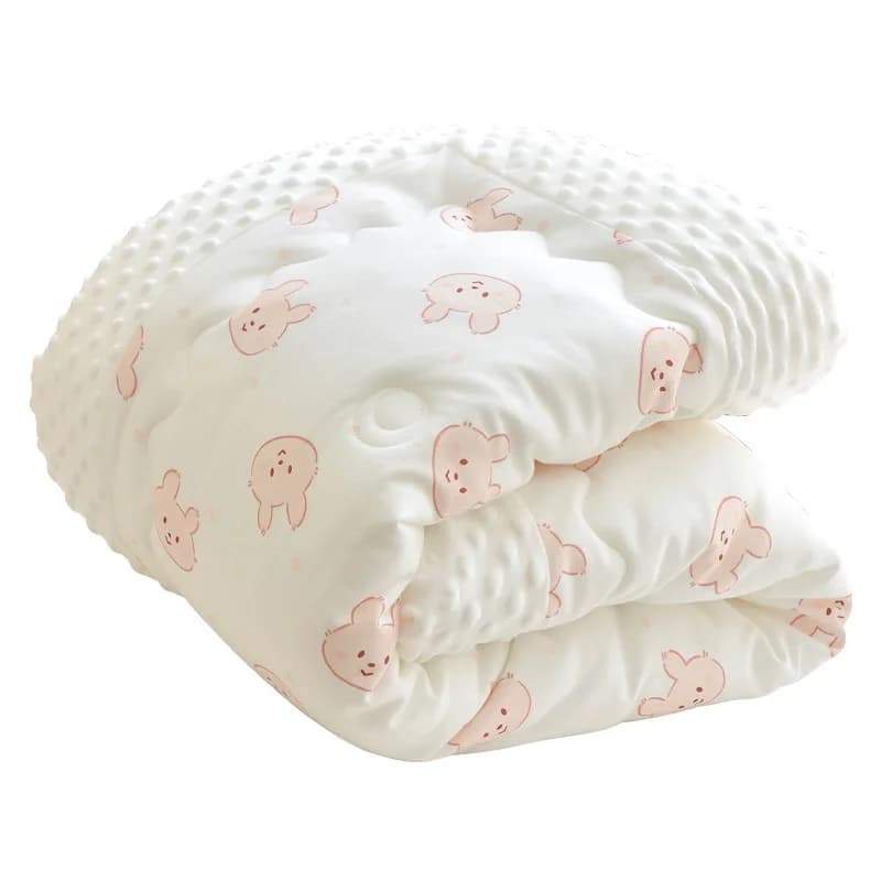 100x120 cm Coperta trapuntata per bambini Estate Morbida copertura per pisolino Coperta da letto Neonato Swaddle Wrap 4 stagioni Coperta trapuntata coperta