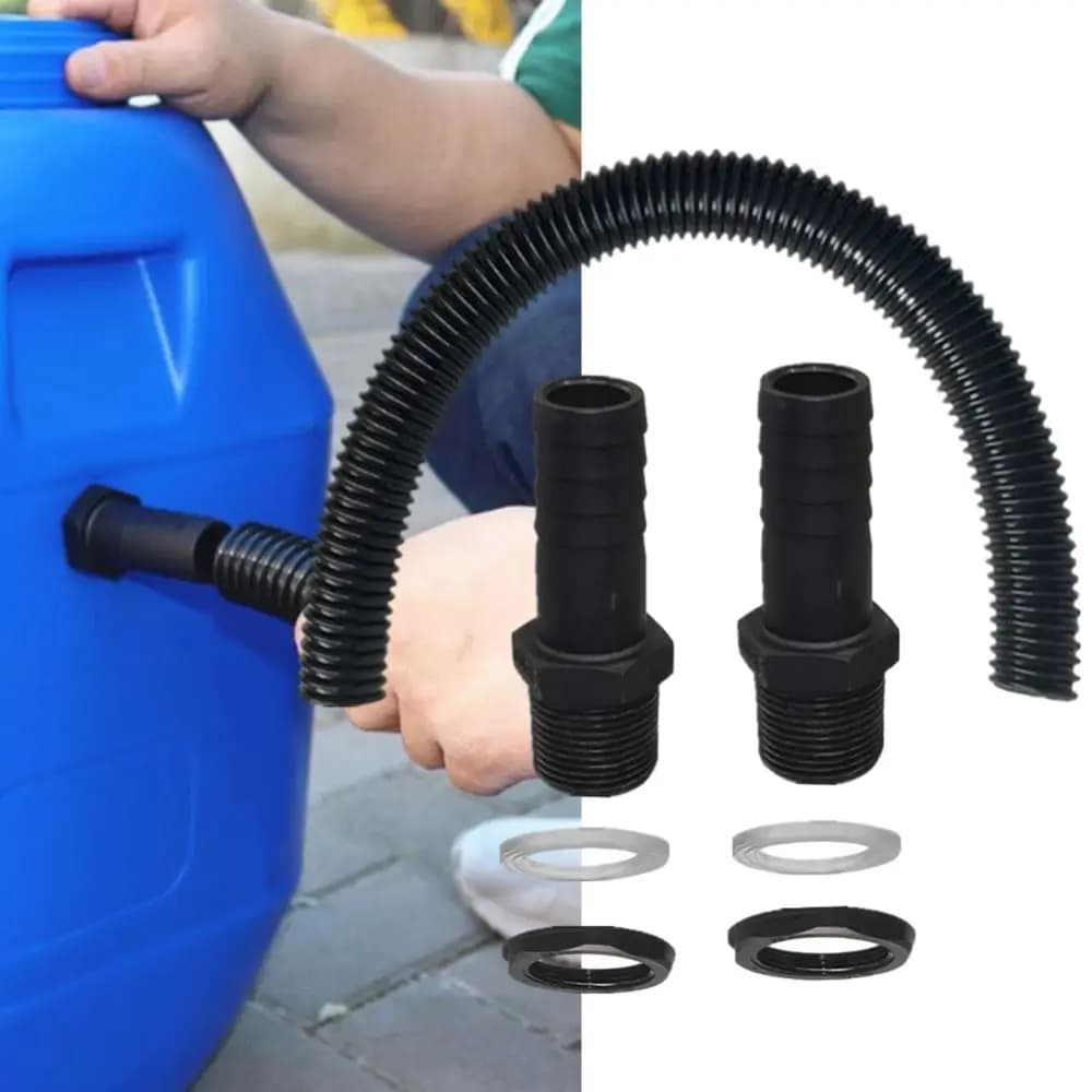 25 mm pipe connector, leakproof plastic connector for rain water collection, frost resistant, easy to install, garden water connector, rain water diverter