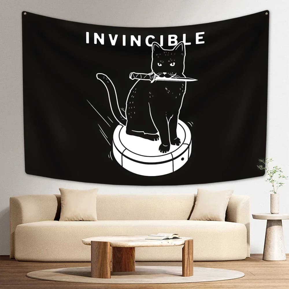 Kawaii Animale Arazzo Divertente Meme Bandiera stampata 4 Fori Decorazione della casa Appeso a parete Coperta Dormitorio Sfondo Panno Tappetino Yoga