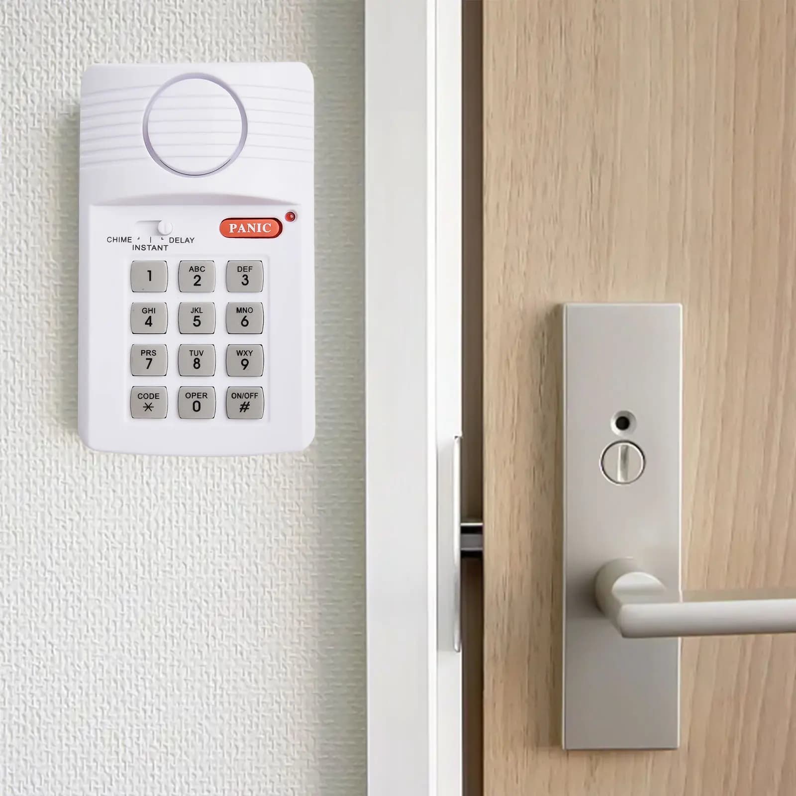 Allarme con batteria di riserva Allarme di sicurezza domestica Allarme di sicurezza domestica con ritardo di ingresso e uscita Solo per uso interno Allarme di sicurezza wireless per porta