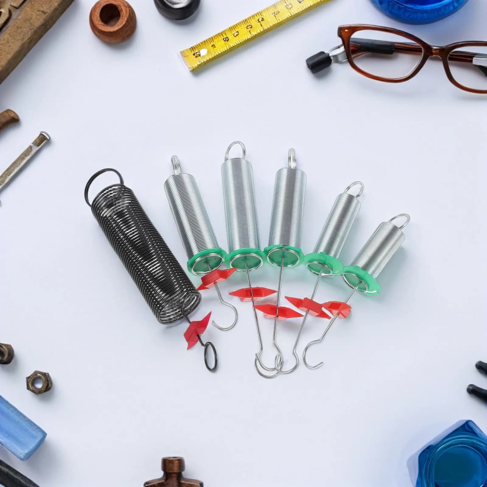 Set di 6 Molle a Spirale, Kit per Esperimenti di Fisica, Molle di Compressione ad Alta Elasticità, Strumento Didattico per Laboratorio