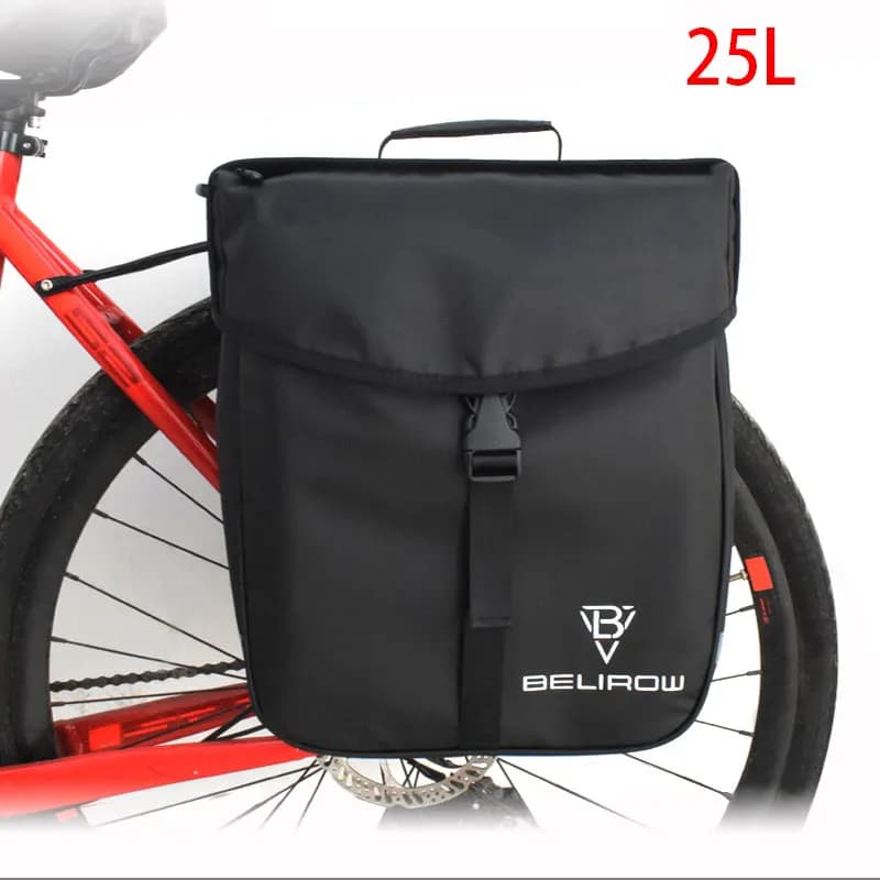 Borse da bici 25L Guscio rigido Impermeabile per bici Ebike Tronco Borsa da sella Borsa da trasporto con riflettore Copertura antipioggia Tracolla