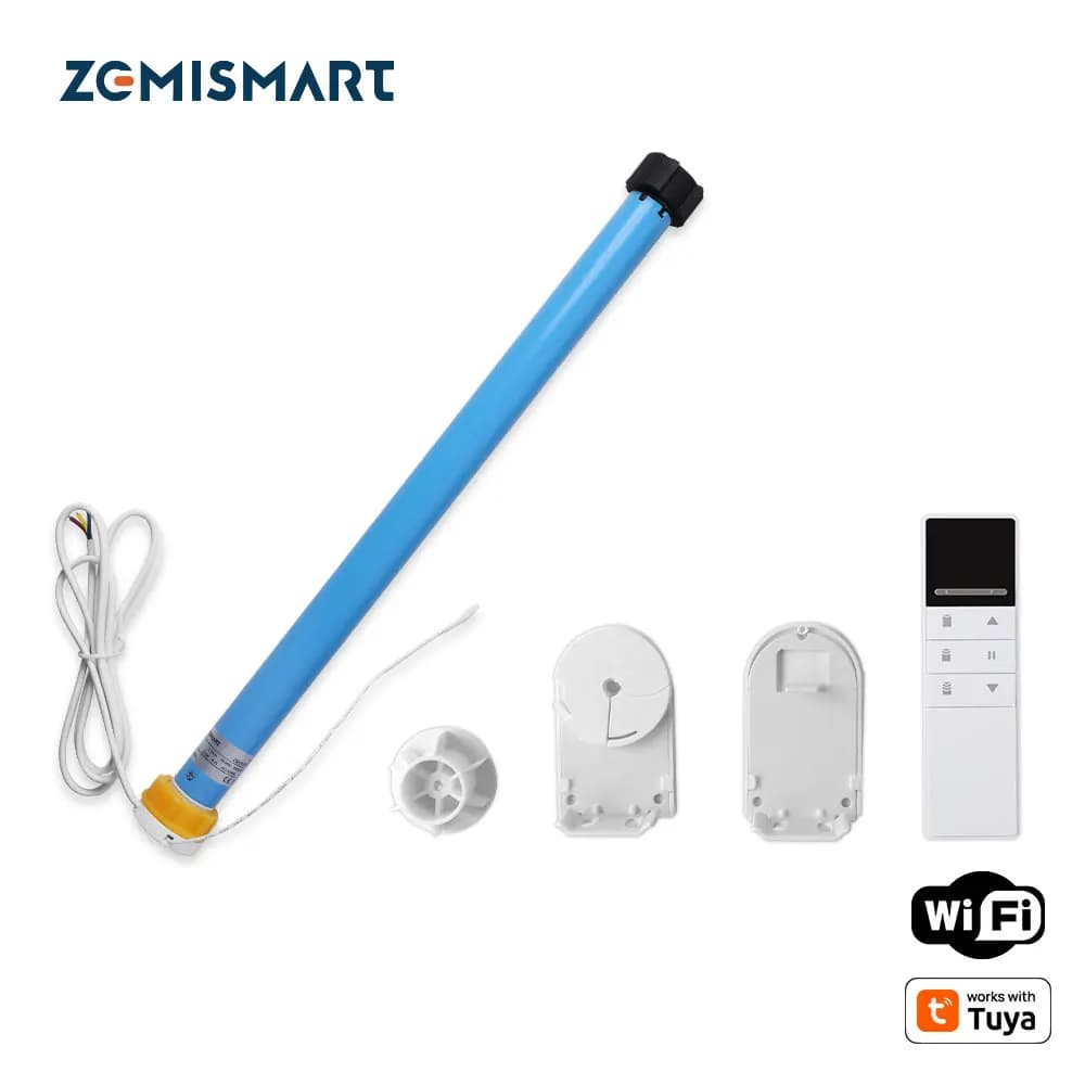 Zemismart WiFi Electric Roller Blind Motor Automatic Engine for 37mm 38mm Tube Works with Tuya Alexa Google Home Voice Control