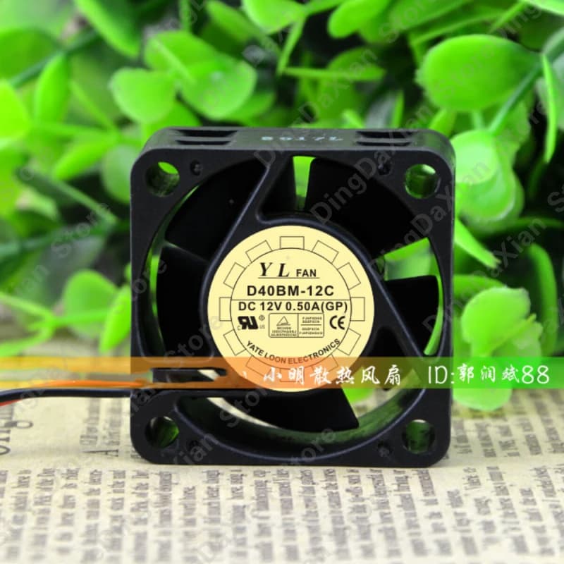 l 1PCS Yate Loon D40BM-12C | 12V 0.08A | 4CM | Micro Industrial Chassis Fan