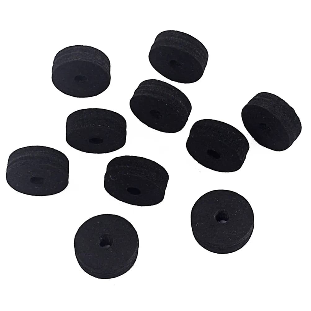 10Pcs Felt Strap Button Washers High Quality Round Drum Cymbal Protectors 40Mm Bass Drum Pads Cymbal Stand Felt Washers