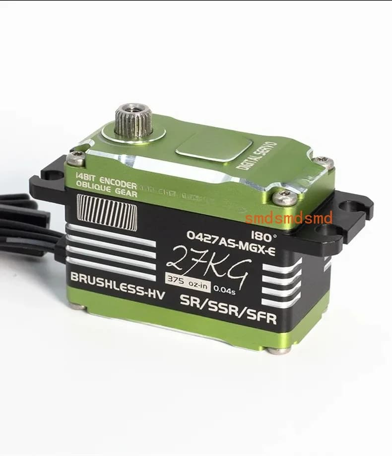 Low Profile Brushless Waterproof Servo 27KG 8.4v Digital Magnetic Sensing RC Steering Gear For Helicopters Fixed Wing