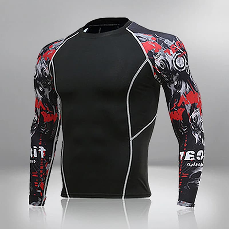Men's thermal tactical underwear Outdoor sports function Breathable training Cycling Long-sleeved t-shirts/skiing clothing