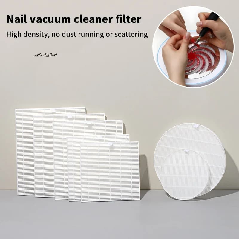 Filtro per estrattore di polvere per unghie senza spazzole - Filtro di ricambio per aspirapolvere per unghie Piastra per schermo per manicure Collettore di polveri per unghie