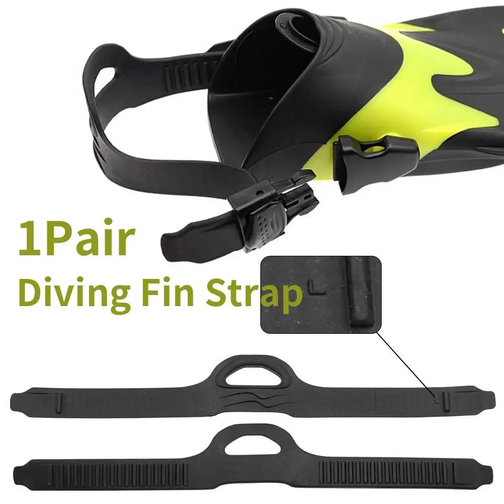 1 paio di cinturini per pinne da immersione con fibbie a sgancio rapido, cinturini regolabili in TPR per pinne, ricambio per apnea e snorkeling