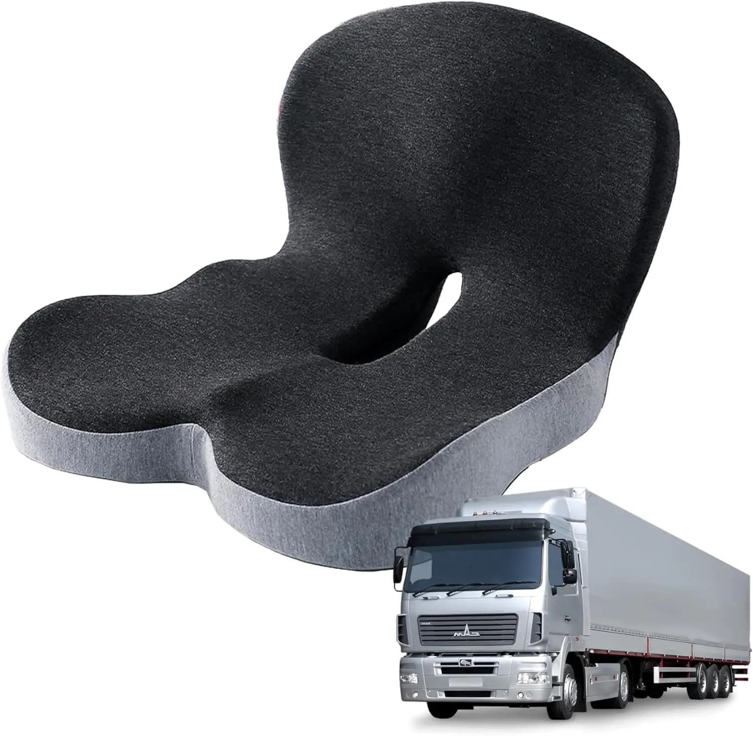 Cuscino in Memory Foam per Supporto Lombare, Sollievo dal Dolore Sciatico, Comfort Ergonomico per Sedute Prolungate e Guida