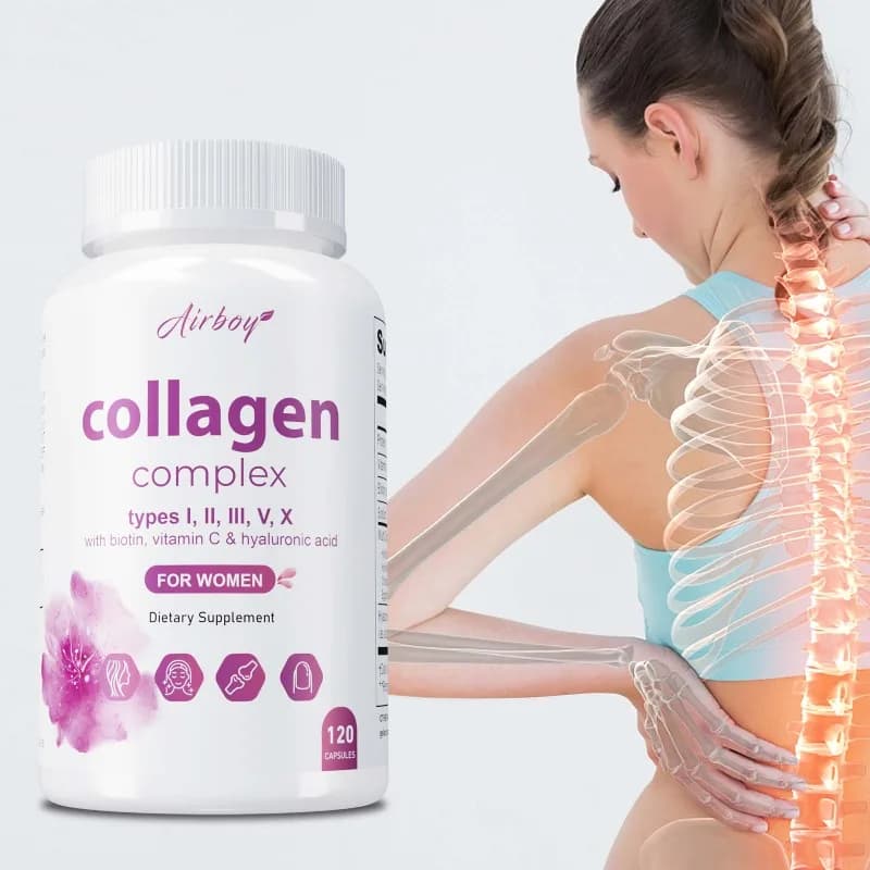Collagen complex: hair, skin, nails, bones, joint health support, cardiovascular health improvement