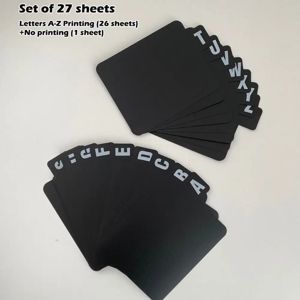 Segnalibro in Vinile con Clip per Penna, Divisori per Quaderni, Accessori per Planner, Marcatore per Quaderni Multifunzionale A-Z Alfabetico