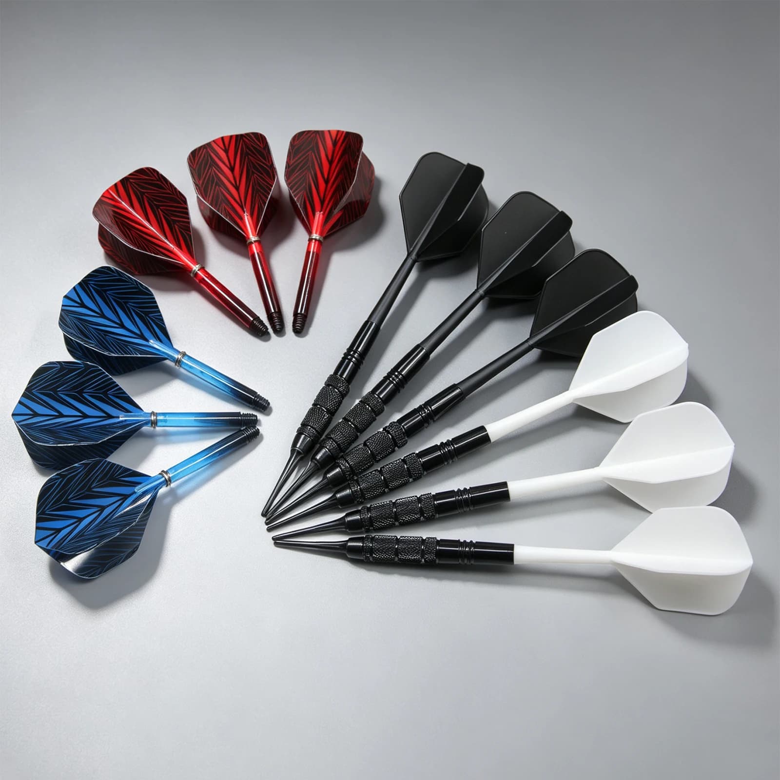 6-Piece Professional Hard Iron Dart Set | Non-Slip Knurled Dart Shafts | Integrated Durable Tail Wing Design | Black and White Competitive Darts | Suitable for Dart Board Training, Home Entertainment, Bar Parties, and Multiplayer Competitions | Christmas, Halloween, Birthday Gifts
