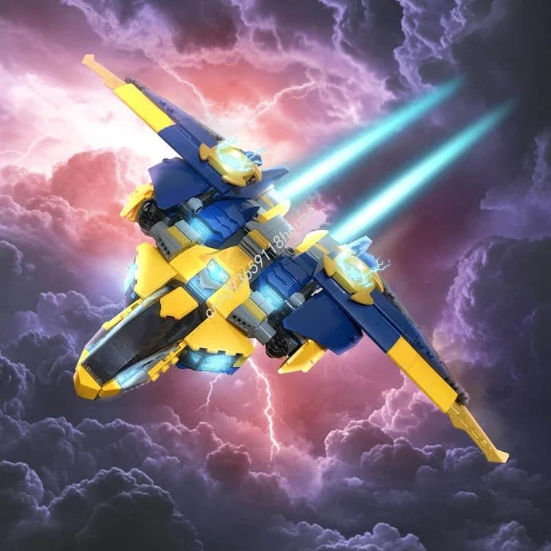 536 pz MOC Arin's Jet Mech - Blocchi da Costruzione per Adulti, Regalo di Natale, Modellino da Collezione per Bambini, Costruzione Fai-da-te, Assemblaggio