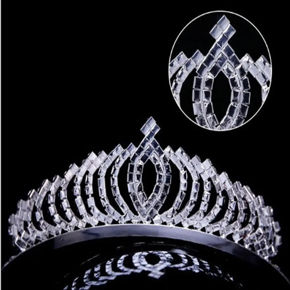 Birthday Gifts Good Quality with Comb Bride Headdress Hair Clips Hair Clasp Headband Headwear Princess Diamond Crown Hair Hoop