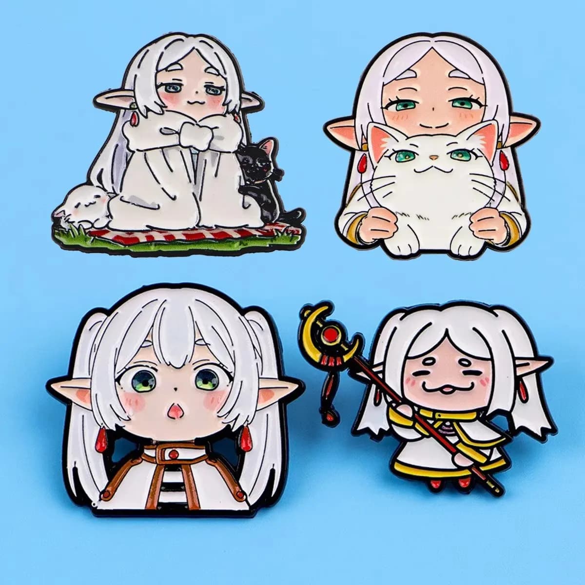 Spilla Anime Frieren Beyond Journey's End, Distintivo in Metallo Frieren Himmel Ragazza Carina, Accessori per Abbigliamento e Zaini