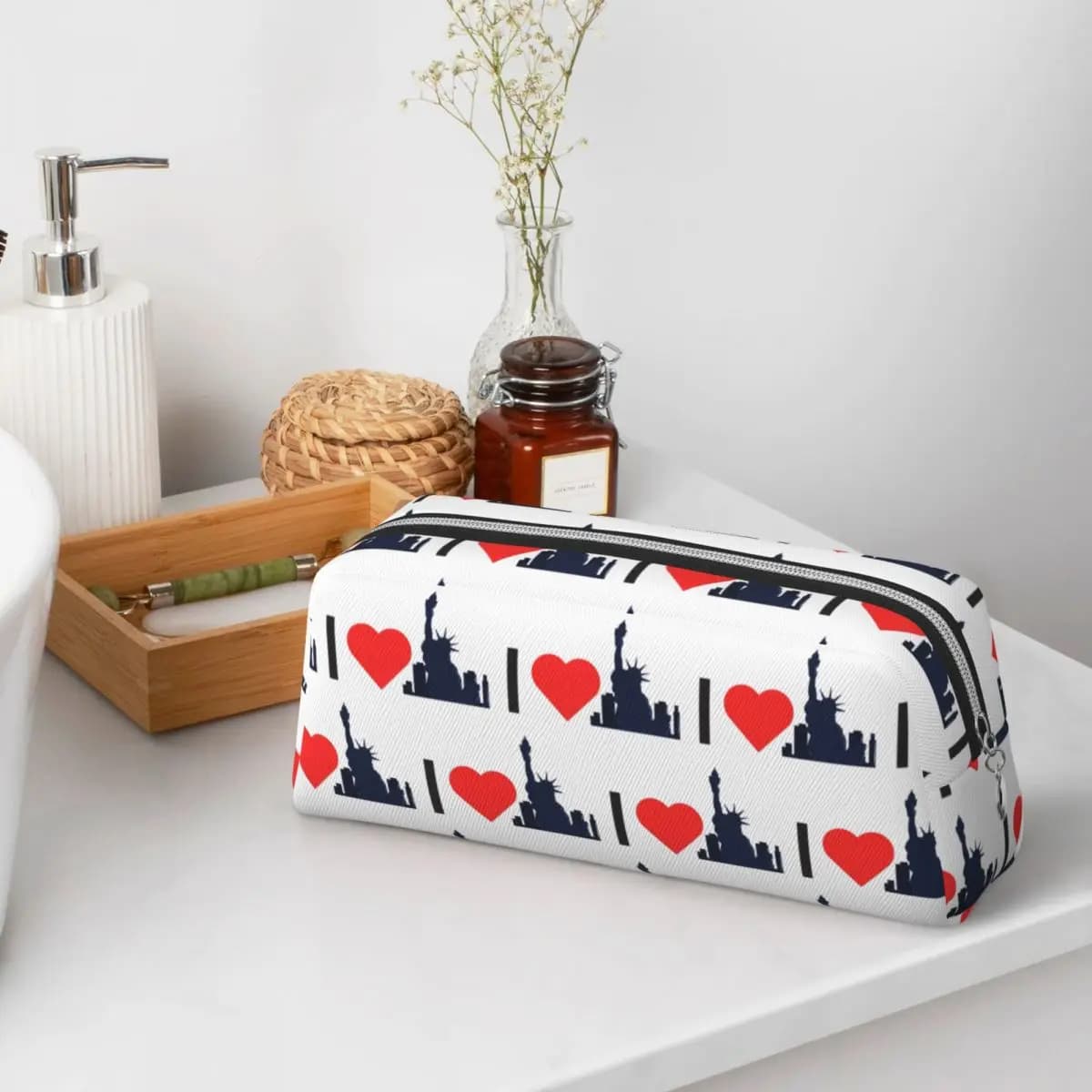 I Love New York (11) Pencil Cases for Student Gifts Pen Box Pencil Bag Pencil Pouch Storage Stationery Supplies