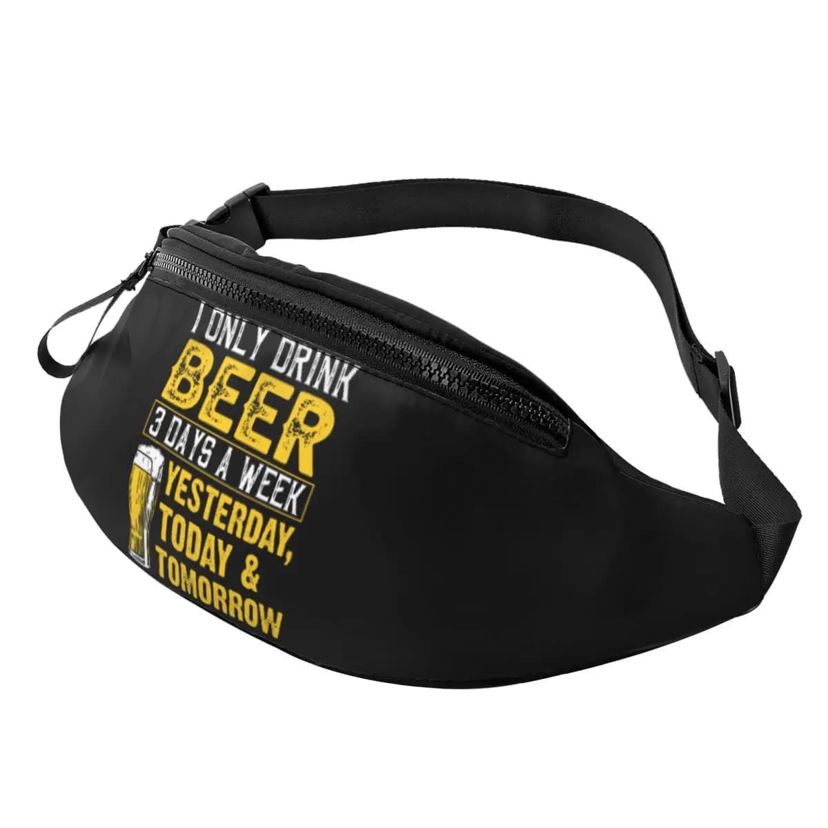 Custom Casual I Only Drink Beer 3 Days Fanny Pack for Traveling Men Women Crossbody Waist Bag Phone Money Pouch