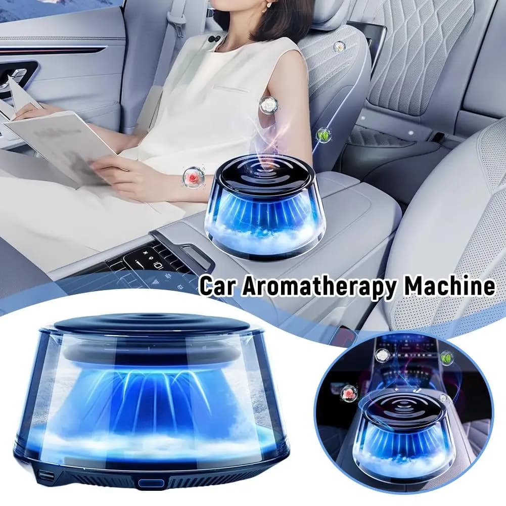 Car Mounted Fragrance Machine Perfume 2025 New Durable Fragrance Automatic Spray LED Strip Aromatherapy Car Freshener