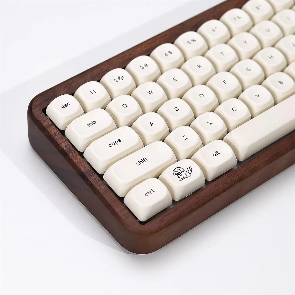 Set di 137 keycap in PBT con design di cuccioli, caratteri minimalisti, altezza KOA, keycap personalizzati per tastiera meccanica