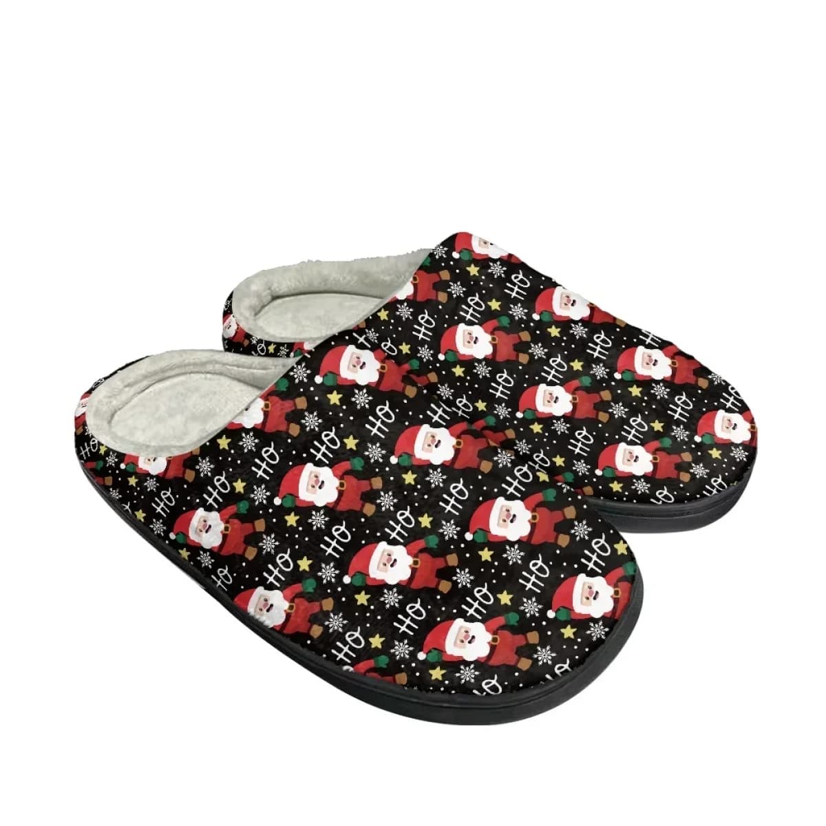 Winter Warm Couple Footwear Christmas Printed Women Flats Indoor Home Slides Dropshipping Casual Cozy Non Slip Cotton Slippers