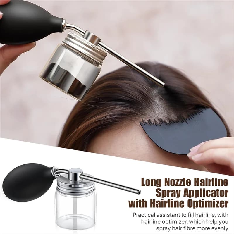 Flacone per spray in fibra per capelli Forma per spolverino per polvere Uso multiuso per interni ed esterni Forhair, Flacone per spray in polvere in fibra