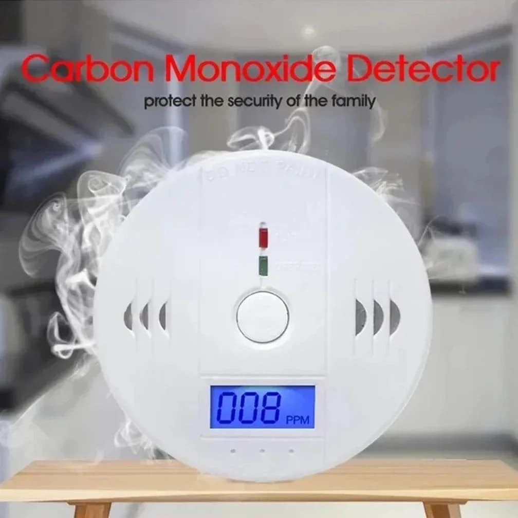 Sensore di Allarme CO Indipendente, Rilevatore di Monossido di Carbonio 85dB, Allarme ad Alta Sensibilità con Display LCD Fotoelettrico per Casa e Hotel
