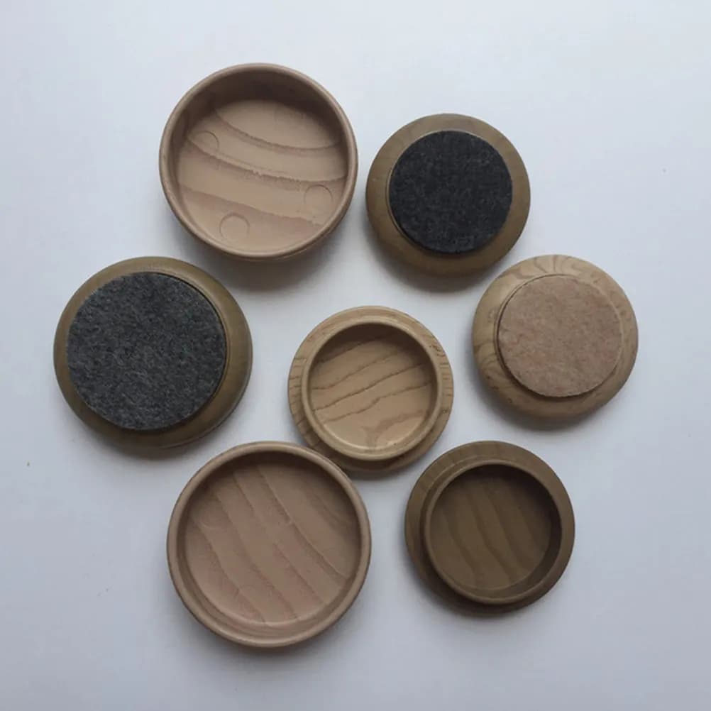 4 Pezzi Protezioni per Gambe di Sedie Effetto Legno, Tappi per Piedi di Mobili per Movimenti Fluidi, Coperture Silenziose per Sedie, Cuscinetti Protettivi per Pavimenti in Legno Duro