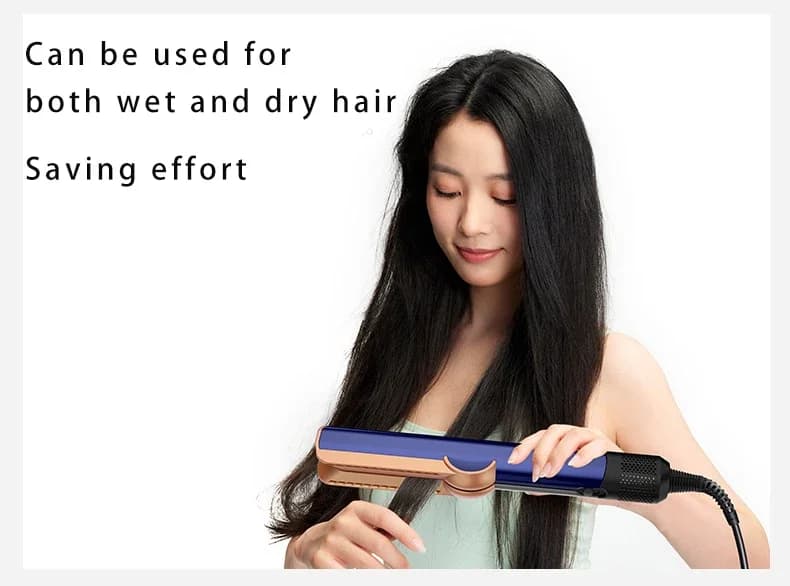 Piastra per capelli HT01, stesso stile, asciugacapelli e strumento per stirare due in uno, per capelli bagnati e asciutti, non danneggia i capelli, con clip.