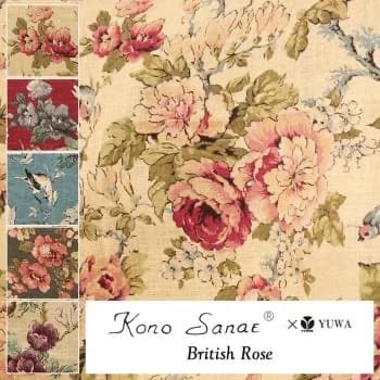 Cotton and Linen Fabric to Big Flowers, 45% Cotton 55% Hemp, Fabric for Crafts Teachers, For DIY, Craftsmanship, Home and Sponge Bearings