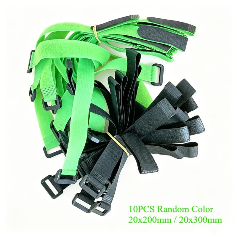 10PCS Lipo Battery Strap, 20x200mm / 20x300mm, Nylon Magic Tape with Buckle, for RC FPV Drone