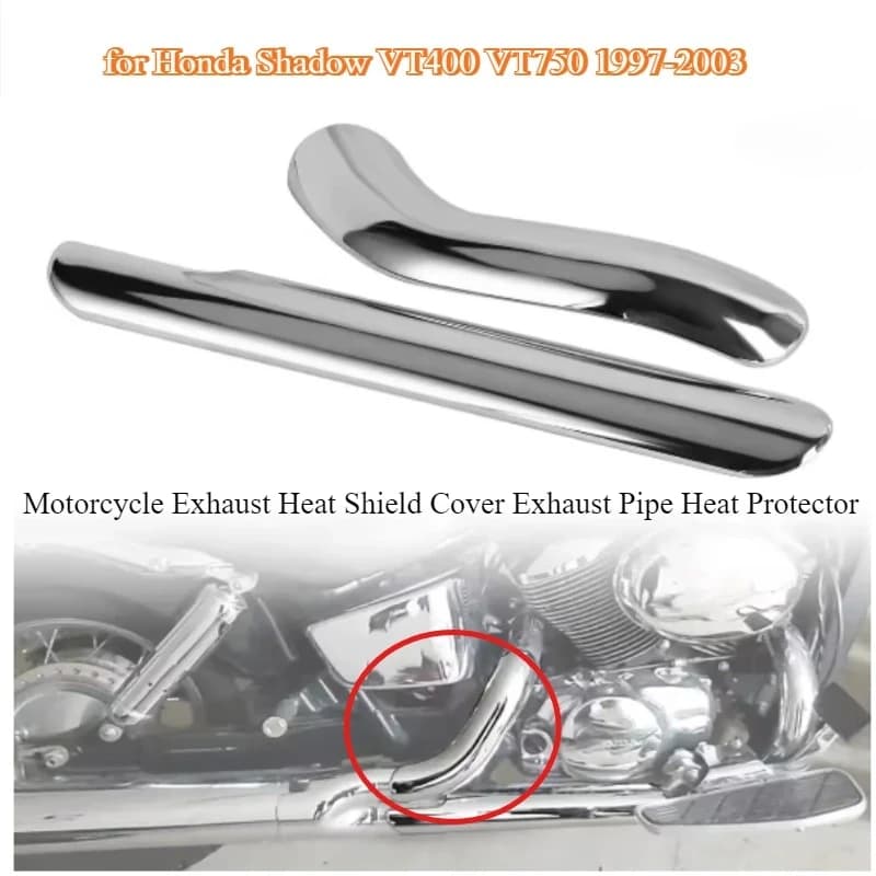 Copertura Protettiva Termica per Scarico Moto, Protezione per Tubo di Scarico per Honda Shadow VT 400 750 VT750 VT400 1997-2003