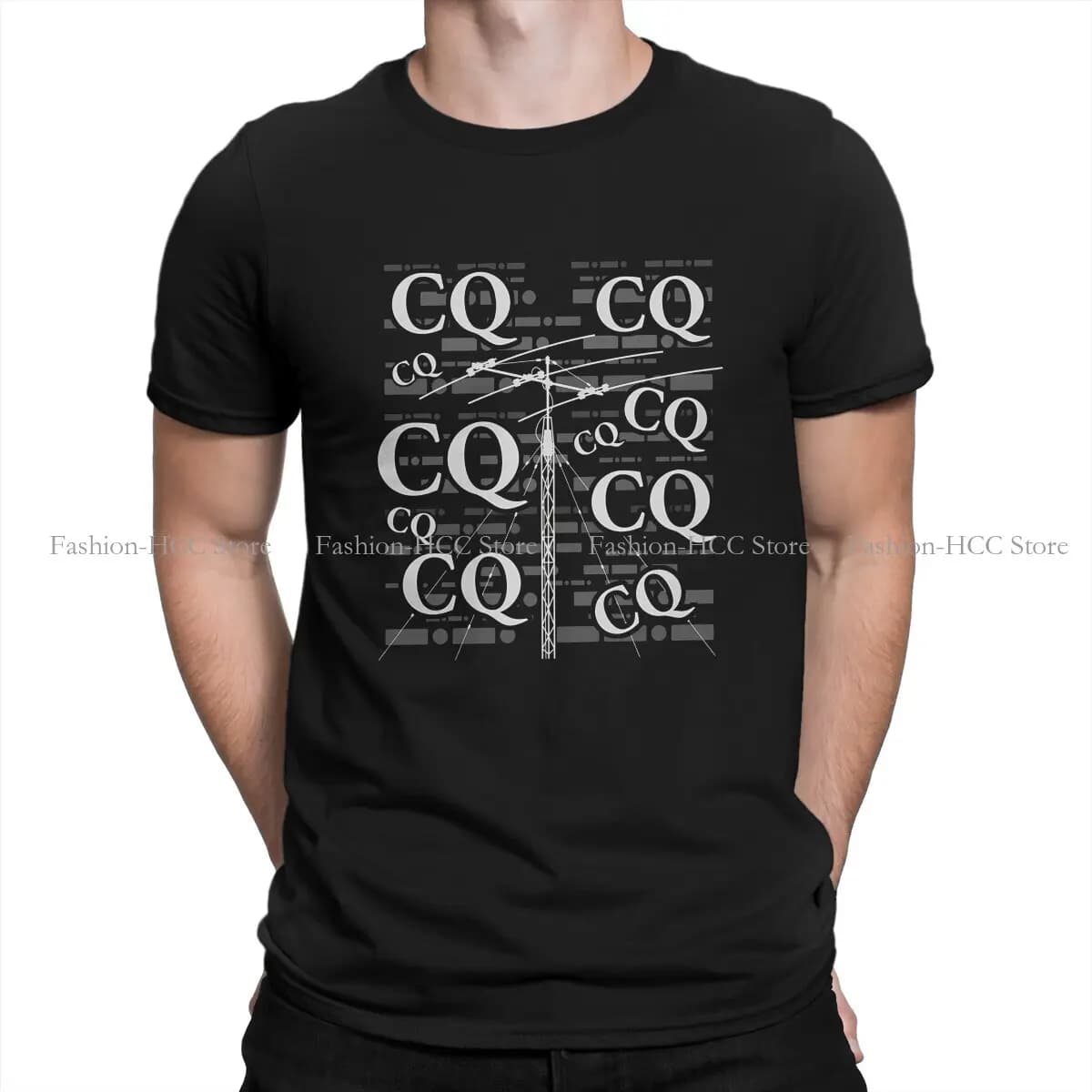 CQ codice Morse colletto tondo TShirt amatoriale Ham Radio operatore maglietta di base in poliestere abbigliamento uomo nuovo Design